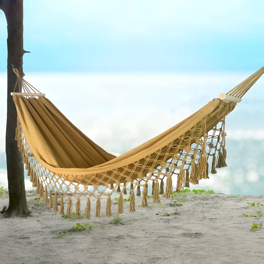 Velri - Amaca di Cotone Boho Lussuosa e Confortevole per il Massimo Relax
