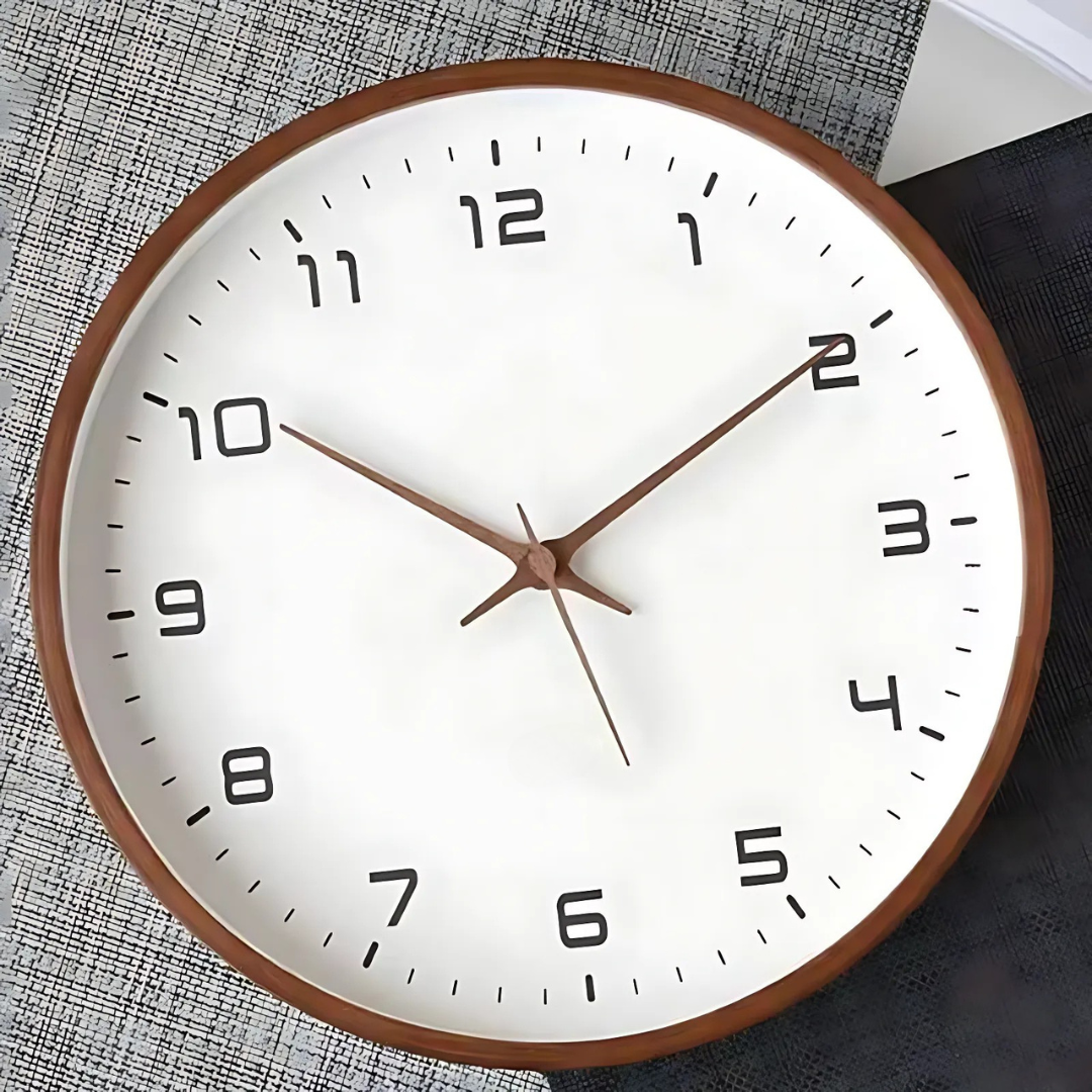 Woodland - Elegante Orologio da Parete in Legno per Decorazioni d'Interni di Stile