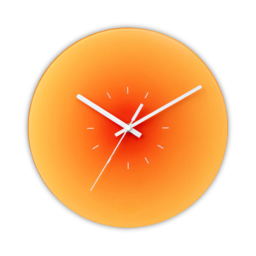 Elegante tramonto - Orologio da parete in vetro per un'atmosfera accogliente