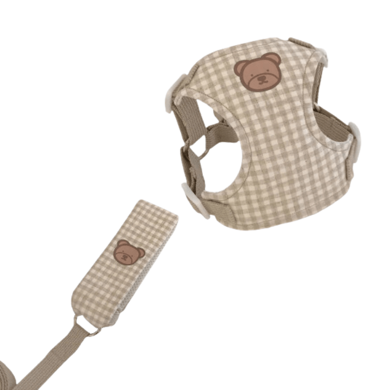 Pettorina e guinzaglio eleganti e comodi per cuccioli