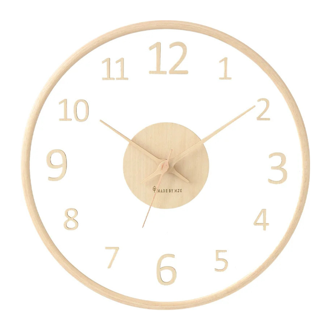 Metron - Elegante Orologio da Parete in Legno con Finitura in Vetro Chic