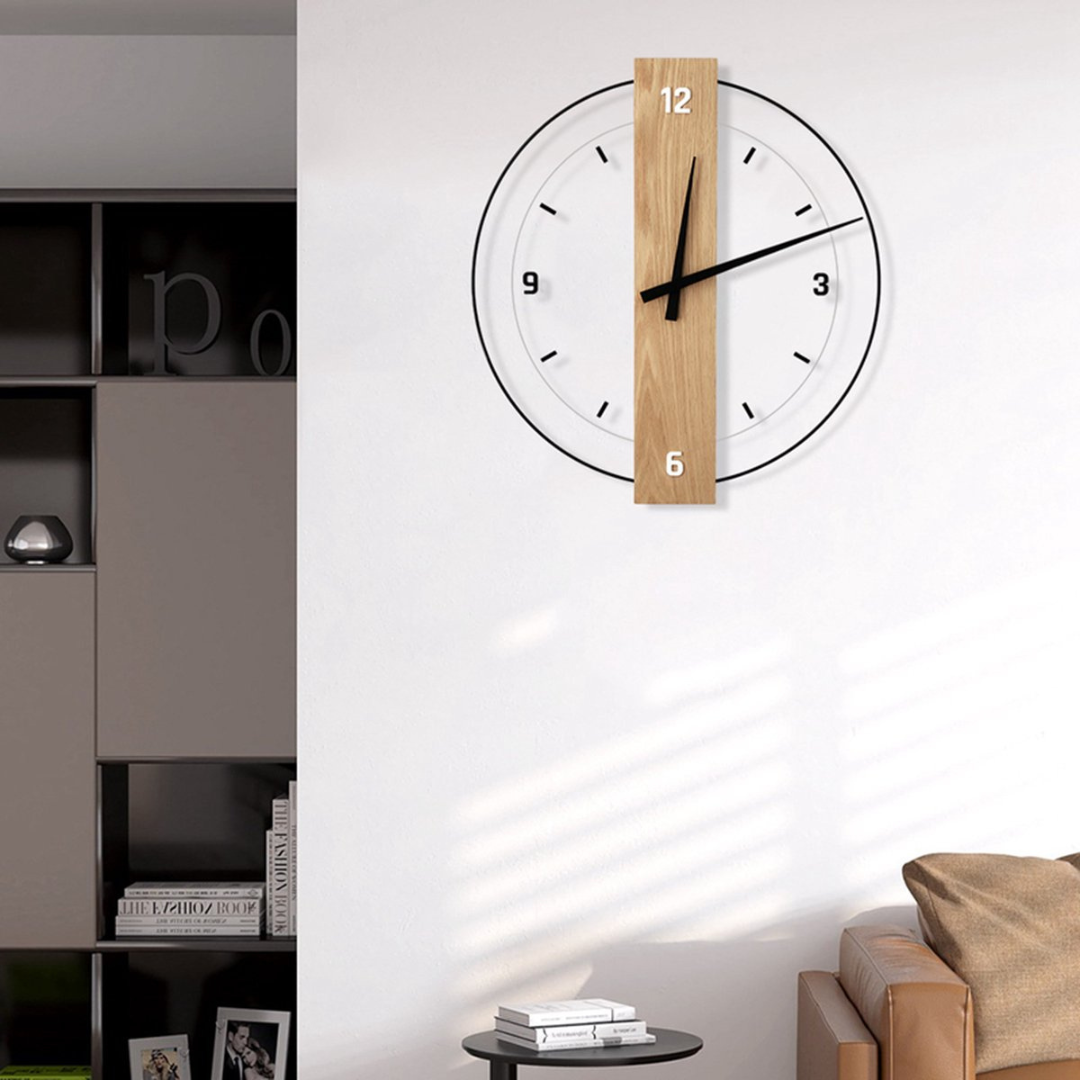 Aurra – Orologio da parete grande e silenzioso per un'elegante decorazione del soggiorno