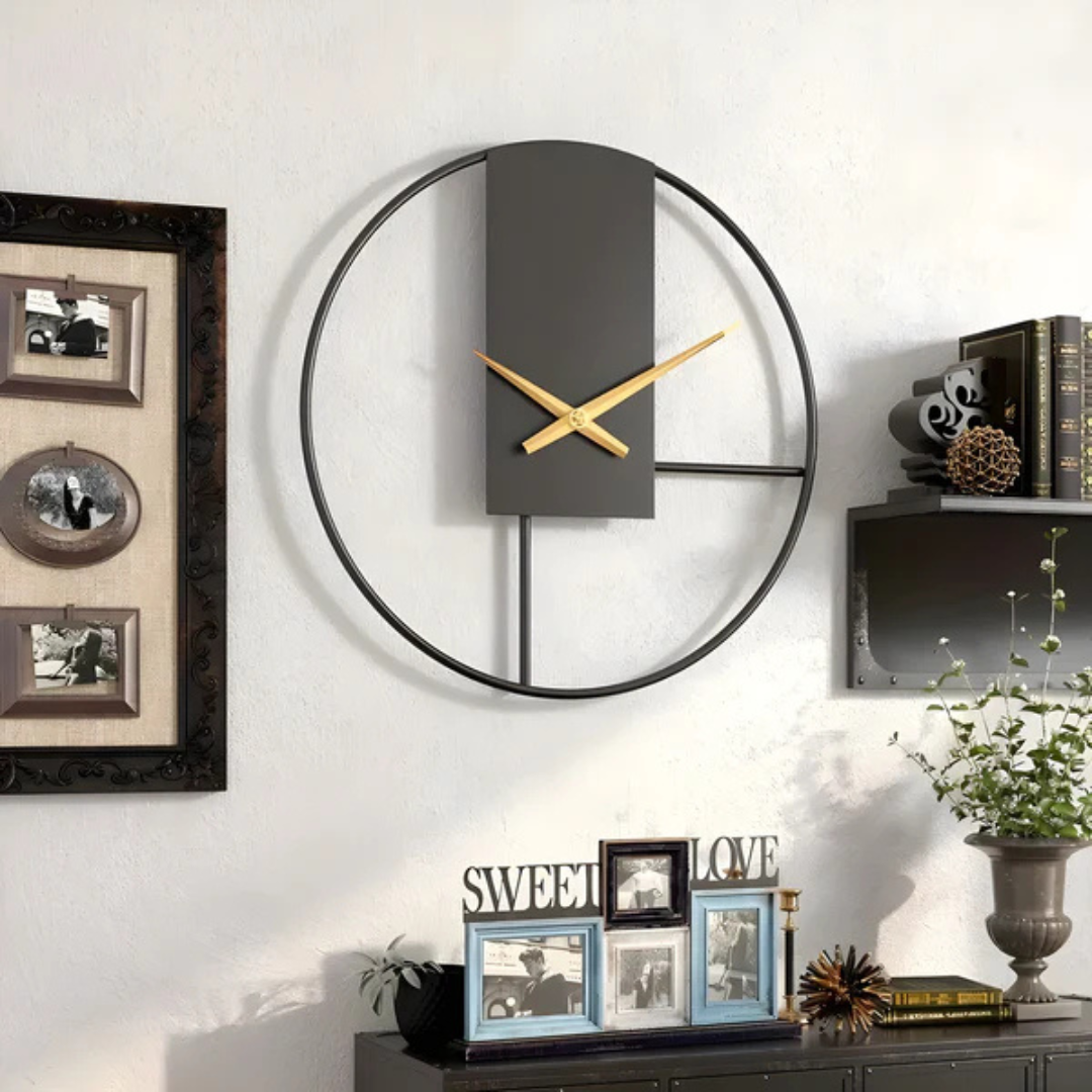 Aurum - Orologio da Parete Minimalista Elegante | Design Silenzioso Elegante e Rilassante