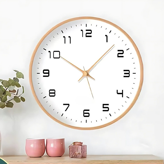 Woodland - Elegante Orologio da Parete in Legno per Decorazioni d'Interni di Stile