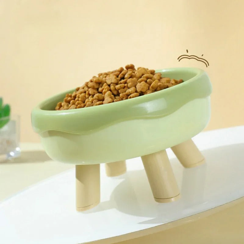 Elegante ciotola rotonda per cibo per animali domestici per un'alimentazione elegante e confortevole
