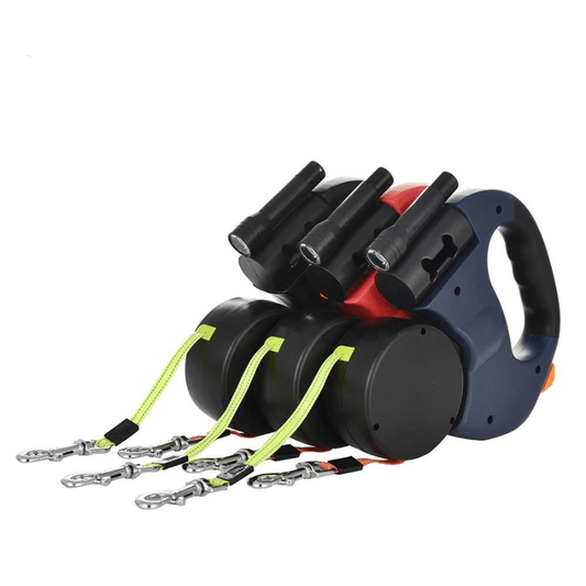 Guinzaglio doppio per cani con luce LED - Resistente fino a 30kg per uscite sicure e alla moda