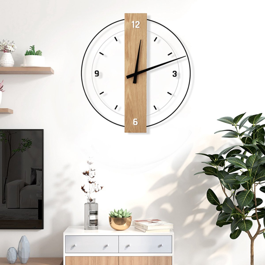 Aurra – Orologio da parete grande e silenzioso per un'elegante decorazione del soggiorno