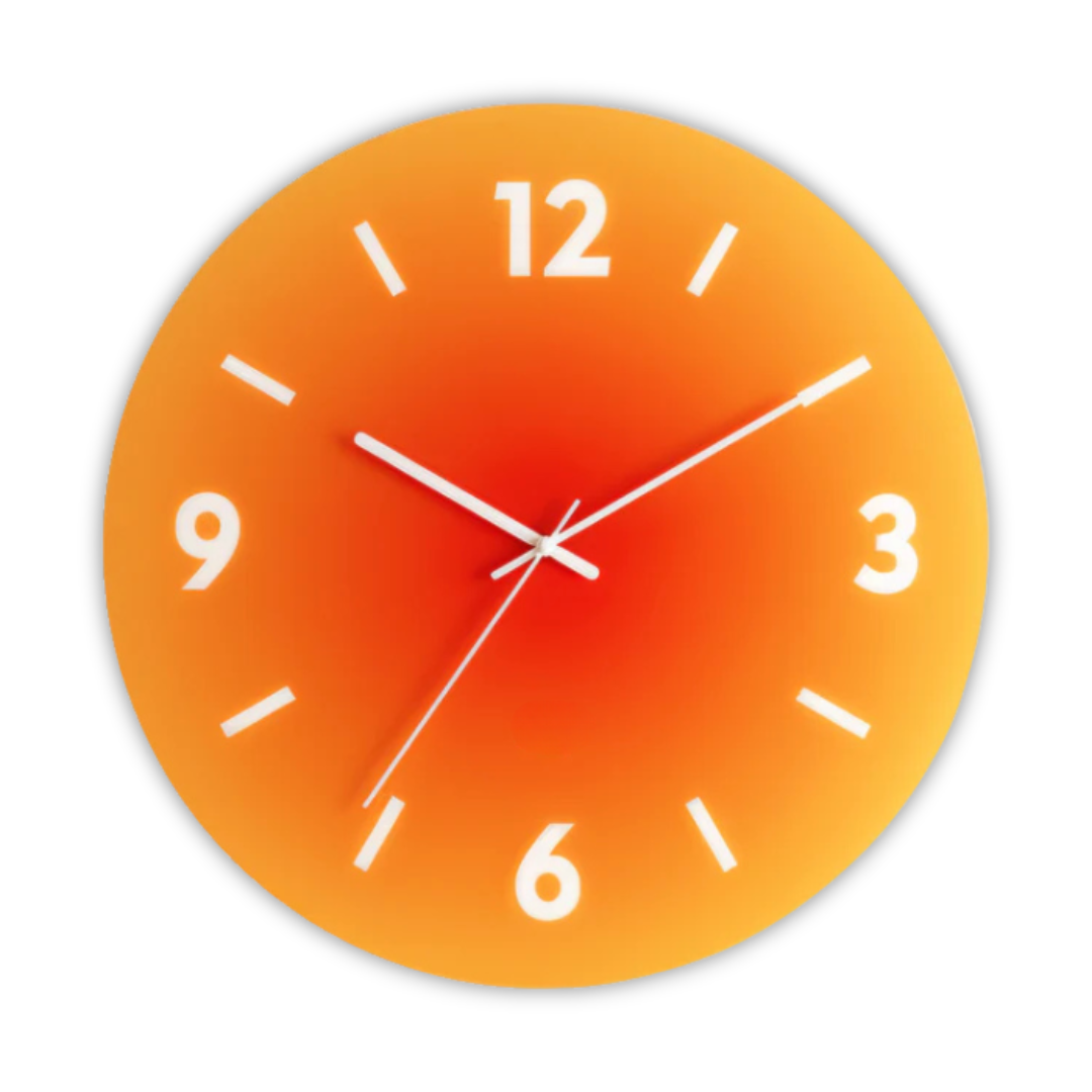 Elegante tramonto - Orologio da parete in vetro per un'atmosfera accogliente