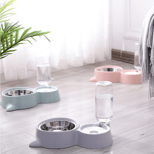 Ciotola per cibo 2-in-1 per gatto e cane - Ciotola doppia per alimentazione per comfort e comodità