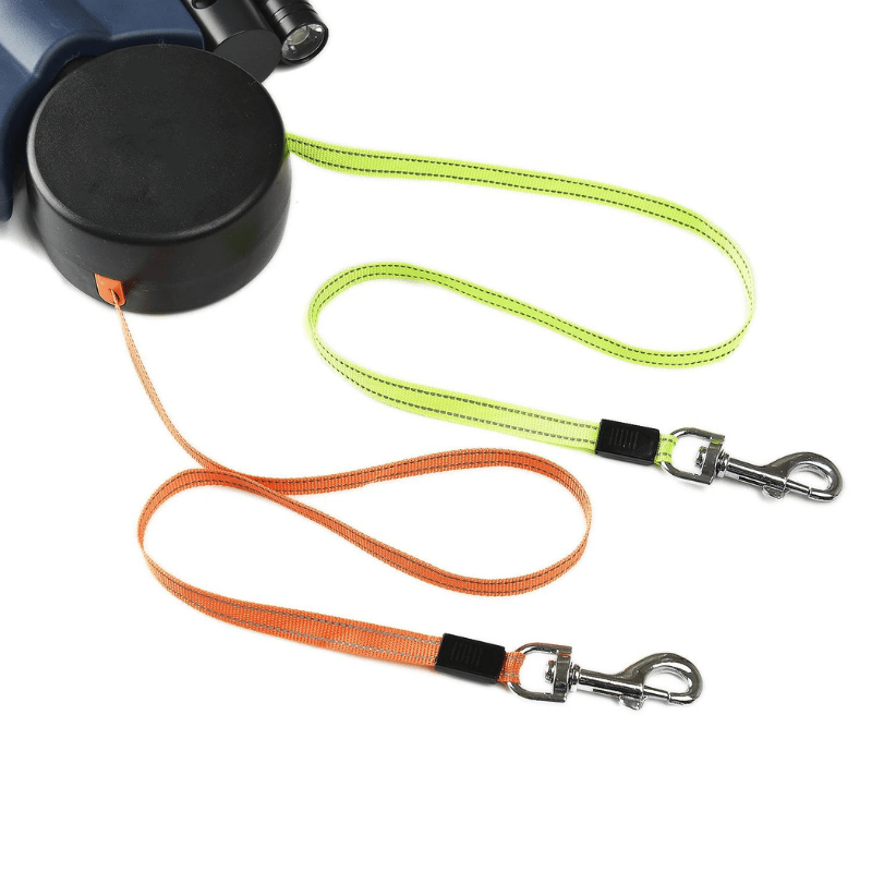 Guinzaglio doppio per cani con luce LED - Resistente fino a 30kg per uscite sicure e alla moda