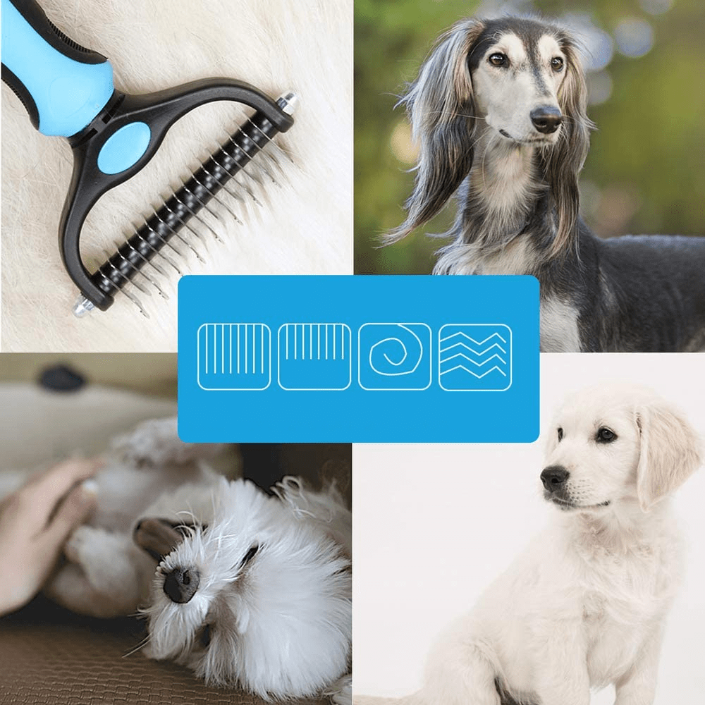 Spazzola per la cura del pelo animale con effetto calmante e rimozione efficace dei peli