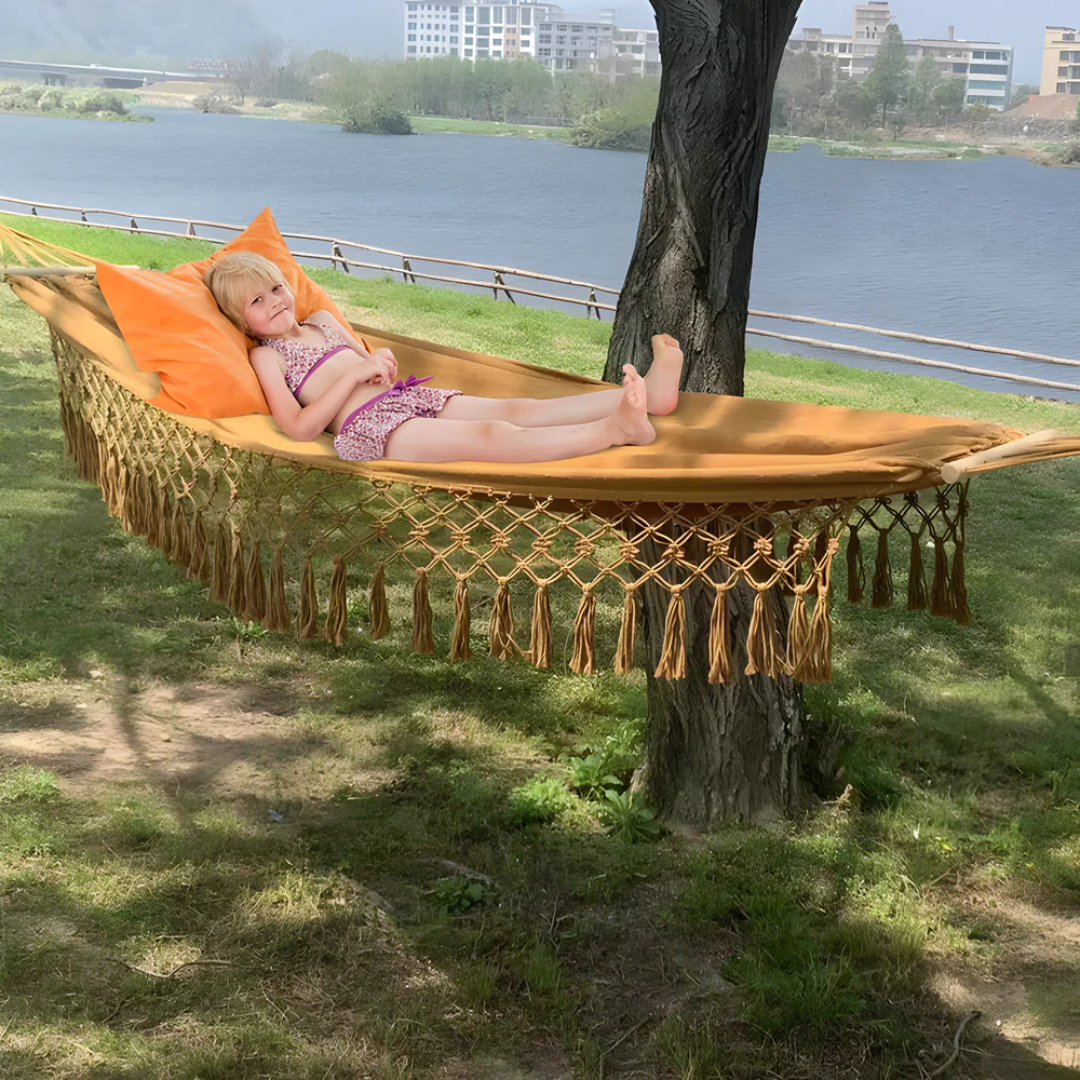 Velri - Amaca di Cotone Boho Lussuosa e Confortevole per il Massimo Relax