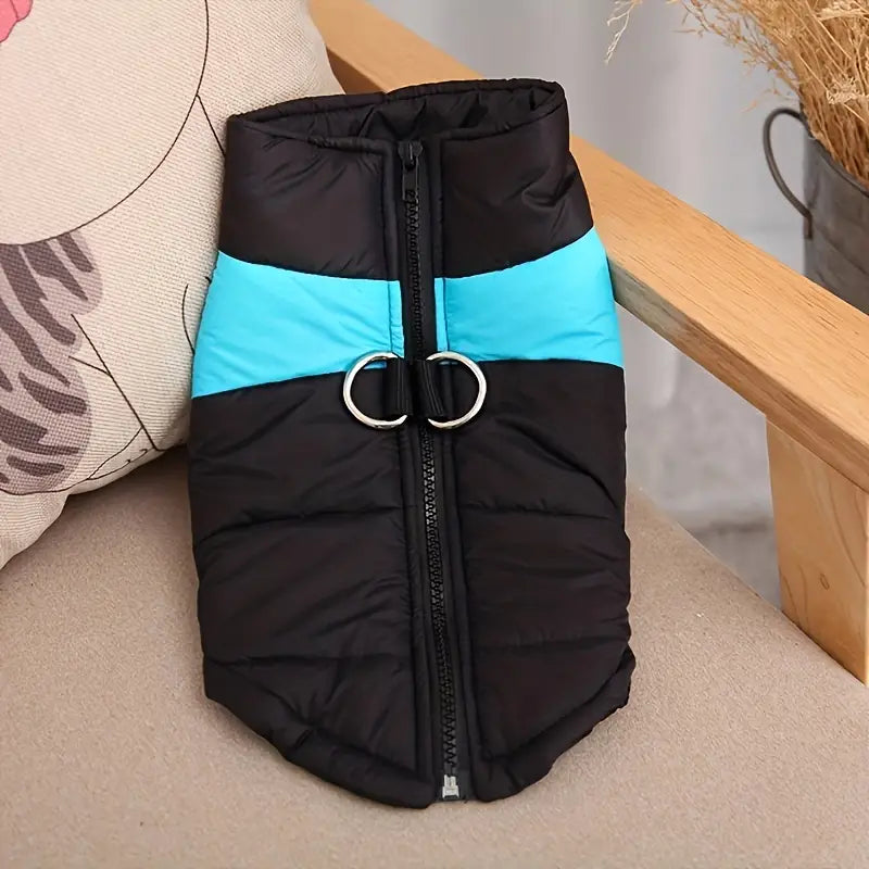 Cappotto impermeabile per cani con cerniera posteriore