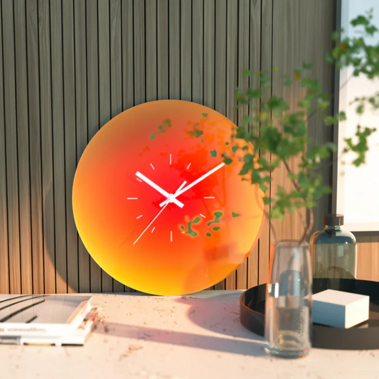 Elegante tramonto - Orologio da parete in vetro per un'atmosfera accogliente
