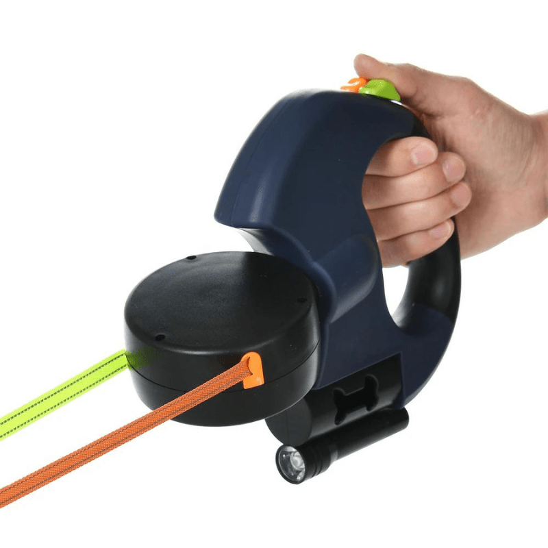 Guinzaglio doppio per cani con luce LED - Resistente fino a 30kg per uscite sicure e alla moda