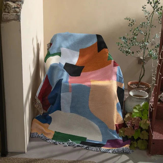 Arazzo da parete intrecciato alla moda – Decorazione moderna per la casa e accento d'interni elegante