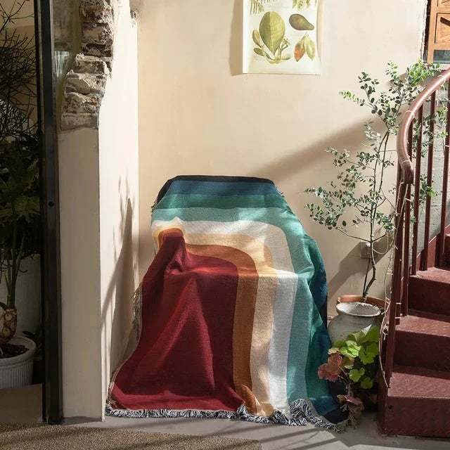 Arazzo da parete intrecciato alla moda – Decorazione moderna per la casa e accento d'interni elegante