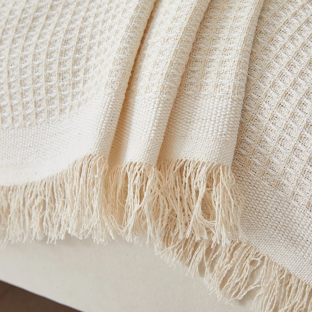 Elegante copertura per divano in cotone traspirante - Protettore per mobili resistente e alla moda