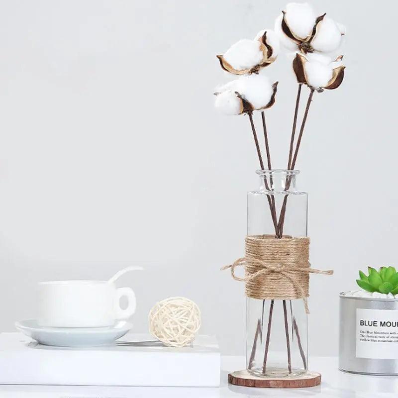 Vaso in vetro minimalista - elegante decorazione da tavolo