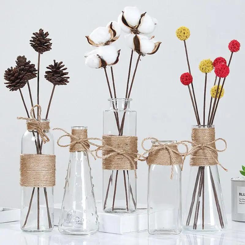 Vaso in vetro minimalista - elegante decorazione da tavolo