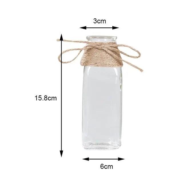 Vaso in vetro minimalista - elegante decorazione da tavolo