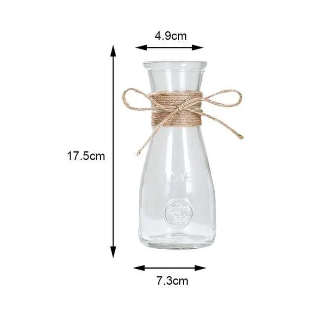 Vaso in vetro minimalista - elegante decorazione da tavolo