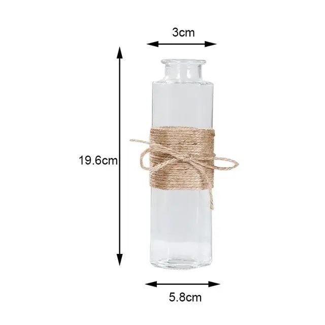 Vaso in vetro minimalista - elegante decorazione da tavolo