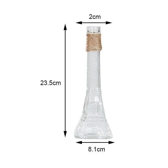 Vaso in vetro minimalista - elegante decorazione da tavolo
