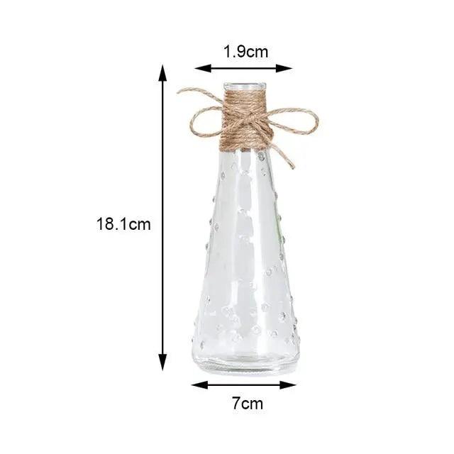 Vaso in vetro minimalista - elegante decorazione da tavolo