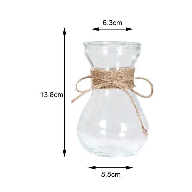 Vaso in vetro minimalista - elegante decorazione da tavolo