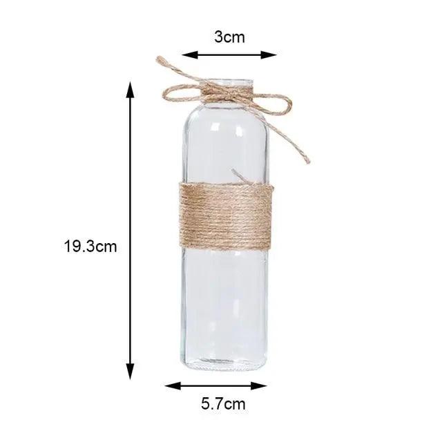 Vaso in vetro minimalista - elegante decorazione da tavolo