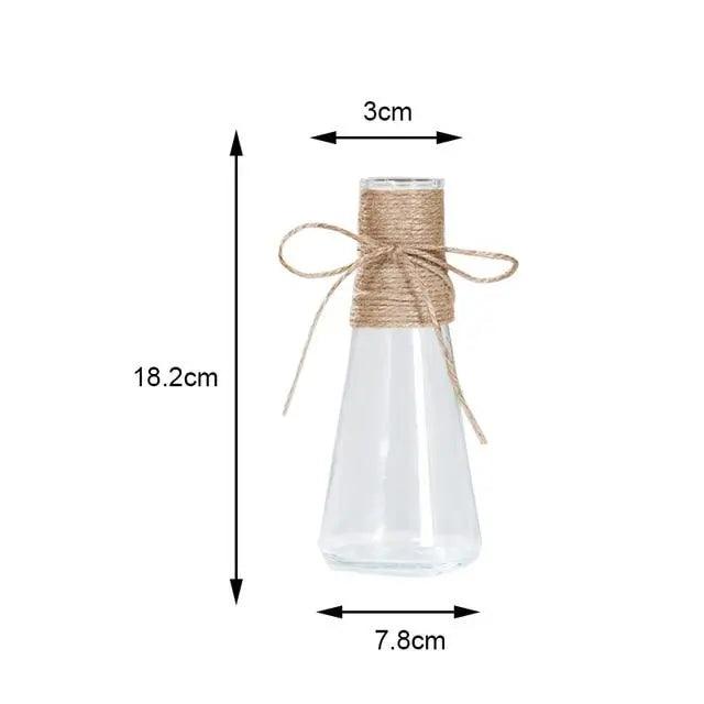 Vaso in vetro minimalista - elegante decorazione da tavolo