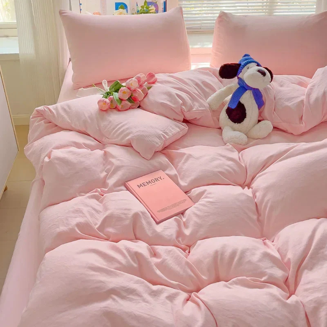 Biancheria da letto Cura Luxe 155x220 cm - Morbida, traspirante e elegante per il massimo comfort del sonno