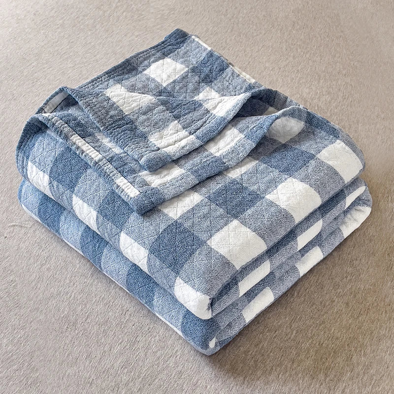 Trapunta giapponese leggera e traspirante a tre strati in cotone - Copriletto elegante e confortevole