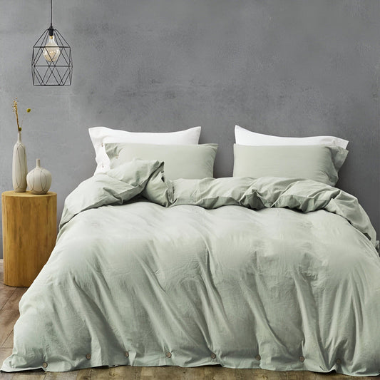 Set di biancheria da letto di cotone di lusso 135x200 cm con federe – design morbido, traspirante ed elegante