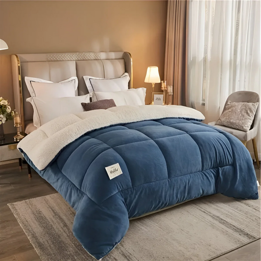 Set di biancheria da letto in pile di lusso 155x220 cm – Comfort supremo, morbido e caldo per una festa di sonno accogliente