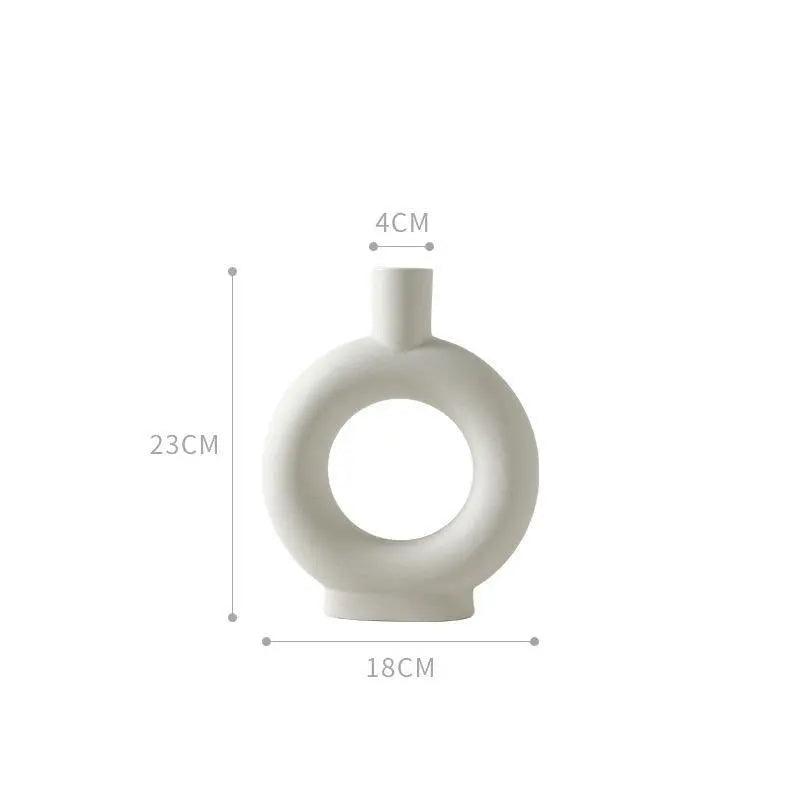 Vaso in ceramica bianca fatto a mano