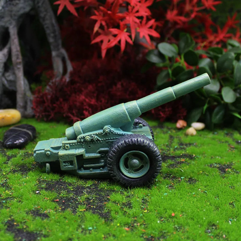 Palladia - Statua di gnomo mini in resina a 2 pezzi con cannone per gioco e divertimento