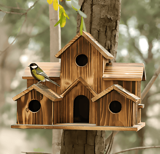 Sylion - Elegante Casetta per Uccelli in Legno per Esterni e Giardino