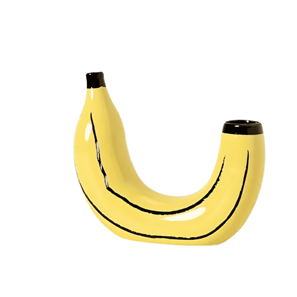 Seralith - Vaso decorativo moderno unico a forma di banana per interni eleganti