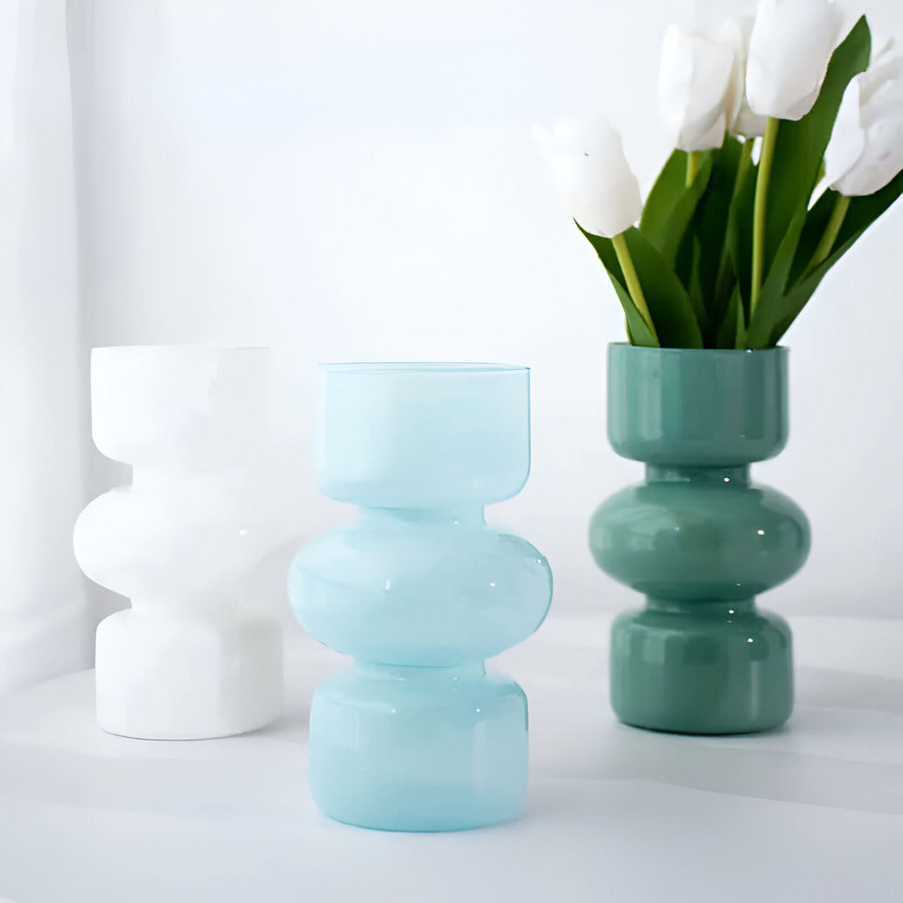 Elirona - Vaso di vetro scandinavo elegante in vari bellissimi colori