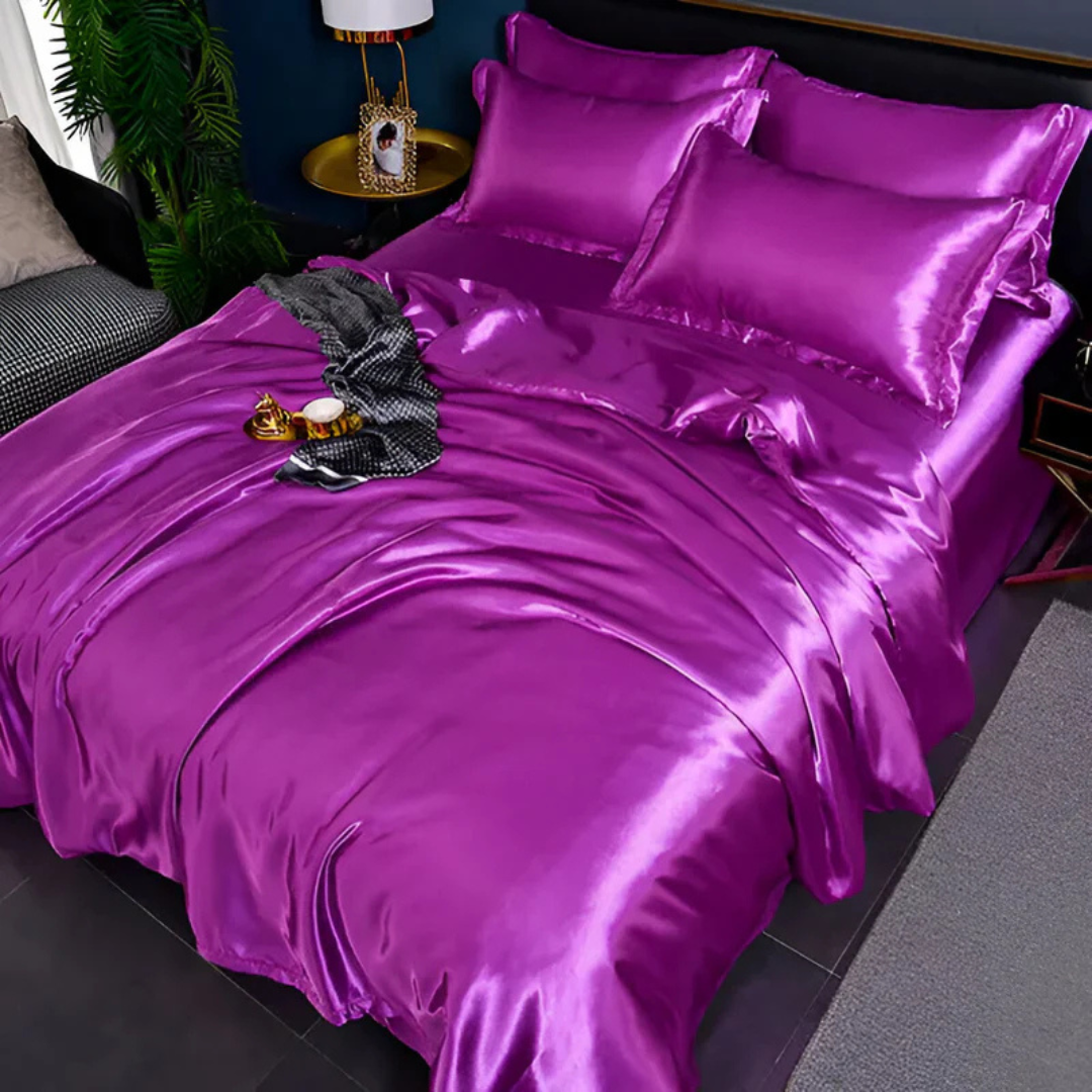 Lussuose Lenzuola di Seta | Comfort Traspirante, Morbido ed Elegante per la Camera da Letto