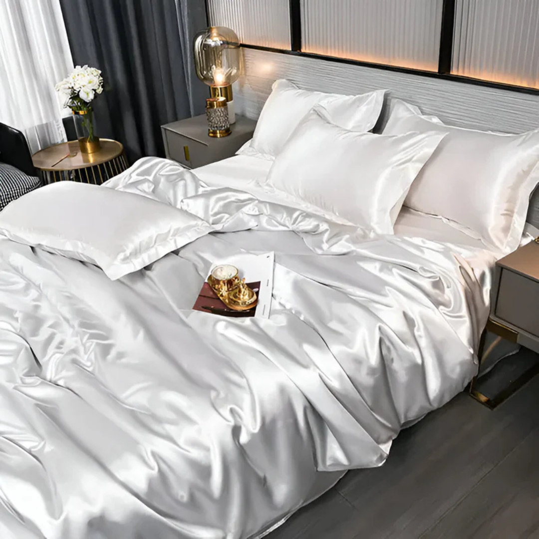 Lussuose Lenzuola di Seta | Comfort Traspirante, Morbido ed Elegante per la Camera da Letto
