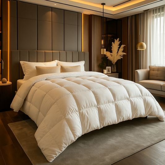 Luxe Completo Piumone - Biancheria da Letto Morbida come Seta, Calda e Traspirante per il Massimo Comfort del Sonno