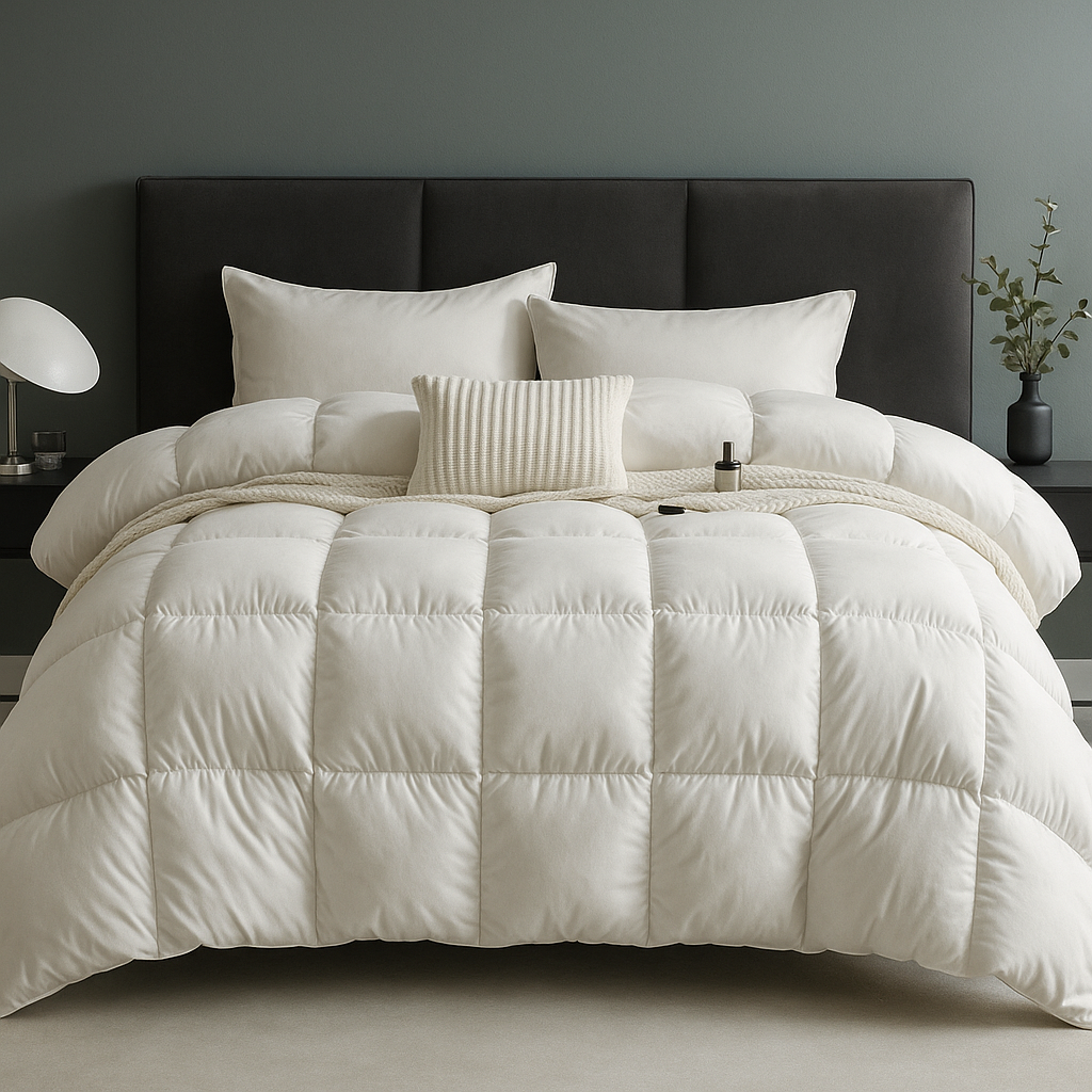 Luxe Completo Piumone - Biancheria da Letto Morbida come Seta, Calda e Traspirante per il Massimo Comfort del Sonno