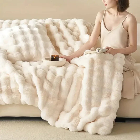 Coperta Invernale Lussuosa per Letto e Divano – Morbida Pelliccia Sintetica Reversibile per il Massimo Comfort