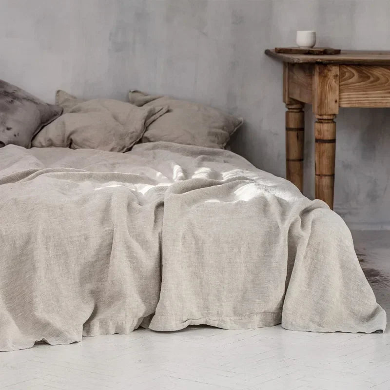 Copripiumino in Lino - Biancheria di Lusso Traspirante e Durevole per il Massimo Comfort
