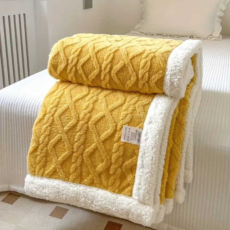 Coperta in pile Sherpa morbido - Piumone reversibile di lusso per calore e comfort a casa e all'aperto