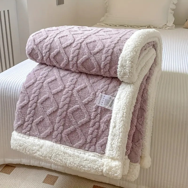 Coperta in pile Sherpa morbido - Piumone reversibile di lusso per calore e comfort a casa e all'aperto
