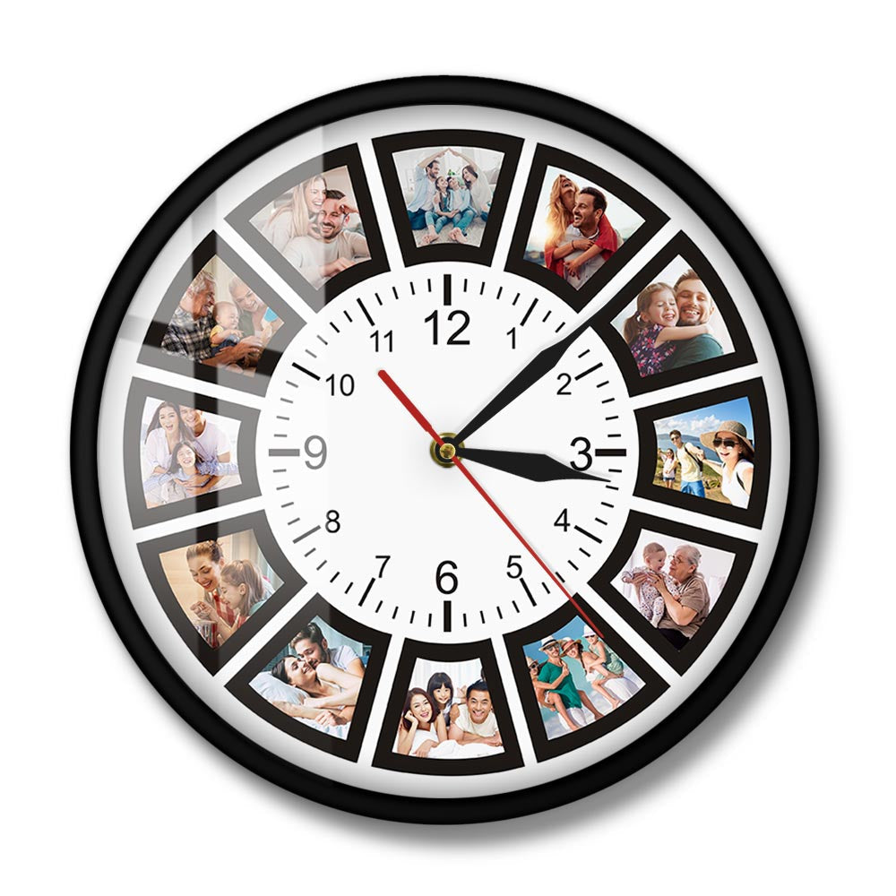 Camena - Orologio da Parete Personalizzato Unico con Foto per Decorazione Accogliente della Casa